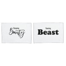Herr und Frau Beauty and Beast Couple Pillowcases