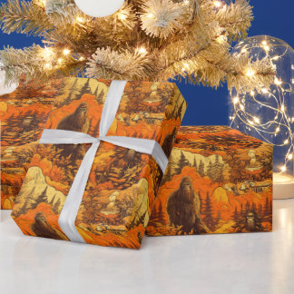 Herr und Frau Bigfoot genießen die Natur  Geschenkpapier