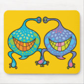 Herr-und Frau-Blob Cartoon Fun Alien Geschenk Mousepad (Vorne)