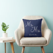 Herr und Frau Blue Nautical Wedding Pillows Kissen (Stuhl )