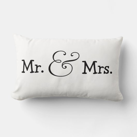 Herr und Frau Bride and Groom Wedding Gift Lendenkissen (Vorderseite)