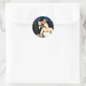 Herr und Frau Bride and Groom Wedding Runder Aufkleber (Tasche)