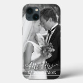 Herr und Frau Calligraphy Script Foto Personalisie Case-Mate iPhone Hülle (Rückseite)