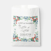 Herr und Frau Calligraphy Winter Wedding Geschenktütchen (Vorderseite)