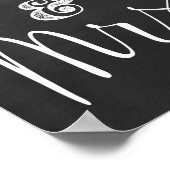 Herr und Frau Chalkboard Wedding Sign Poster (Ecke)