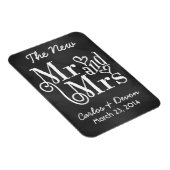 "Herr und Frau." Chalkboard Wedding Souvenier Magn Magnet (Rechte Seite)