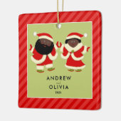 Herr und Frau Christmas Collectible Keramikornament (Links)