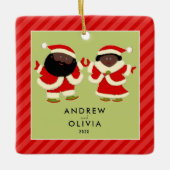 Herr und Frau Christmas Collectible Keramikornament (Vorderseite)