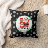 Herr und Frau Claus, afroamerikanischer Weihnachts Kissen (Decke)