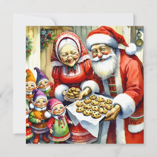 Herr und Frau Claus, Cookie und Elfen Weihnachten (Vorderseite)