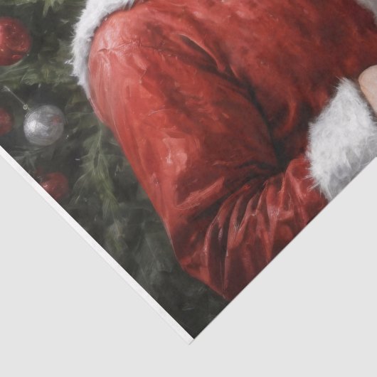 Herr und Frau Claus - Decoupage - Seidenpapier (Detail)