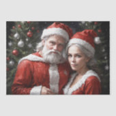 Herr und Frau Claus - Decoupage - Seidenpapier (Vorderseite)