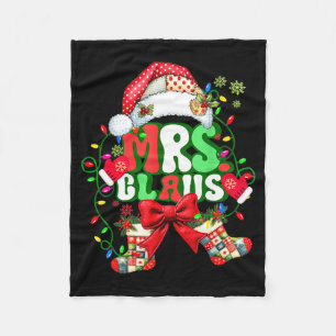 Herr und Frau Claus Paare Santa Patchwork Weihnach Fleecedecke