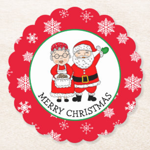 Herr und Frau Claus, Personalisierte Weihnachten Untersetzer