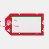 Herr und Frau Claus, Weihnachten bis und von Geschenkanhänger (Rückseite Horizontal)