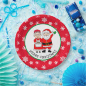 Herr und Frau Claus, Weihnachten Pappteller (Party)