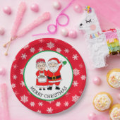 Herr und Frau Claus, Weihnachten Pappteller (Party)
