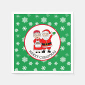 Herr und Frau Claus, Weihnachten Serviette (Vorderseite)