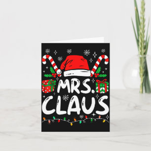 Herr und Frau Claus Weihnachtsmann-Hut Paare Famil Karte