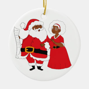 Herr und Frau Clause Keramik Ornament