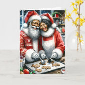 Herr und Frau Clause Niedlich Personalisierte Weih Karte (Gelbe Blume)