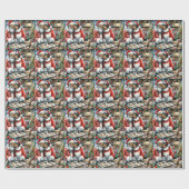 Herr und Frau Clause Niedliche Weihnachten Geschenkpapier (Flach)