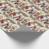 Herr und Frau Clause Niedliche Weihnachten Geschenkpapier (Ecke)