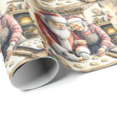 Herr und Frau Clause Niedliche Weihnachten Geschenkpapier (Rolleneckpunkt)
