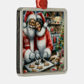 Herr und Frau Clause Niedliche Weihnachten Ornament Aus Metall (Rechts)