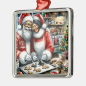 Herr und Frau Clause Niedliche Weihnachten Ornament Aus Metall (Links)