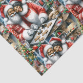 Herr und Frau Clause Niedliche Weihnachten Seidenpapier (Detail)