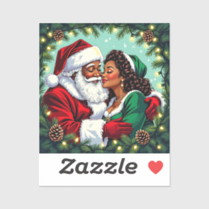 Herr und Frau Clause Süßes Weihnachten  Aufkleber