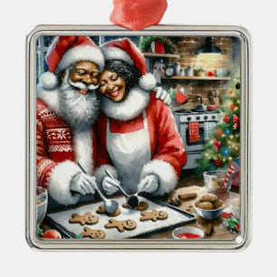 Herr und Frau Clause Süßes Weihnachten Ornament Aus Metall