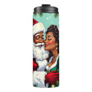 Herr und Frau Clause Süßes Weihnachten Thermosbecher