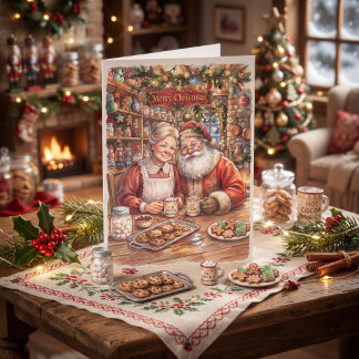 Herr und Frau Clause | Vintage Weihnachten Karte