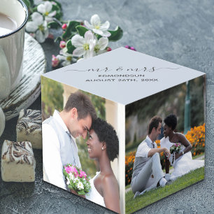 Herr und Frau Custom 4 Hochzeitsfoto Würfel