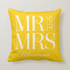 Herr und Frau Custom Wedding Throw Pillow Kissen