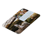 Herr und Frau Dankeschön Foto Collage Blue und Gol Magnet (Linke Seite)