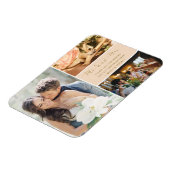 Herr und Frau Dankeschön Foto Collage Peach and Go Magnet (Linke Seite)