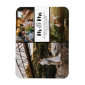 Herr und Frau Dankeschön Foto Collage Schwarz und Magnet (Vertikal)