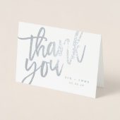 Herr und Frau Dankeschön fotografieren echte Folie Folienkarte (Vorderseite)