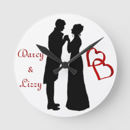 Herr und Frau Darcy Wall Clock Runde Wanduhr
