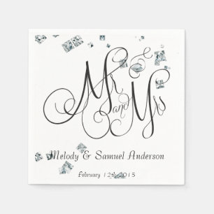Herr und Frau   Diamond Confetti Napkins Serviette