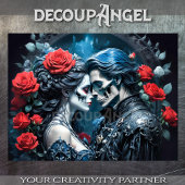 Herr und Frau Dracula - Decoupage - Seidenpapier