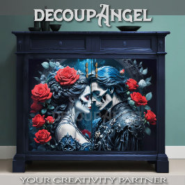 Herr und Frau Dracula - Decoupage - Seidenpapier