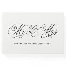 Herr und Frau EDITABLE COLOR Wedding Guest Book