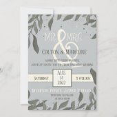 Herr und Frau Elegant Modern Inspirivity Wedding Einladung (Vorderseite)