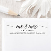 Herr und Frau Elegant Modern Script neu verheirate (Insitu)