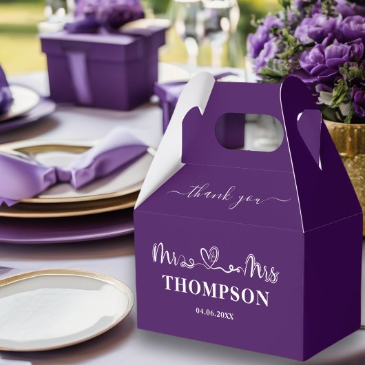 Herr und Frau Elegant Simple | LILA Geschenkschachtel