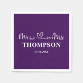 Herr und Frau Elegant Simple | LILA Serviette (Vorderseite)